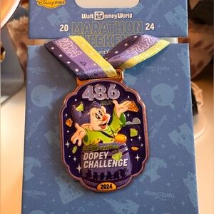 Rundisney 2024 Dopey challenge medal pin replica